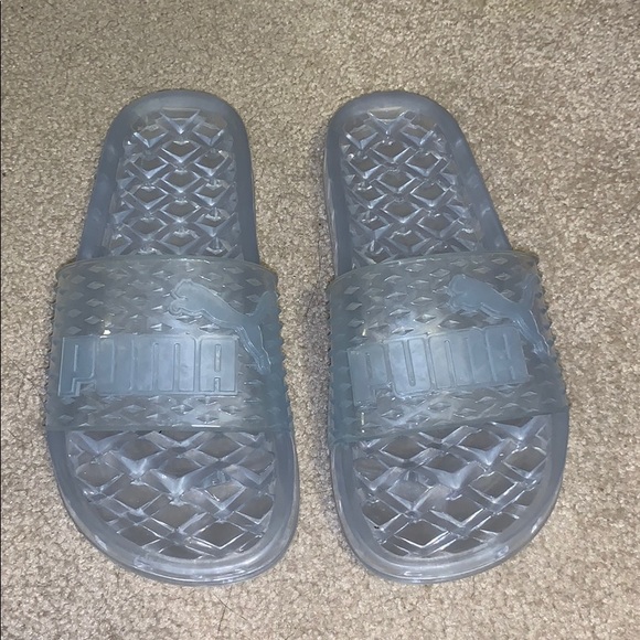 clear jelly puma slides